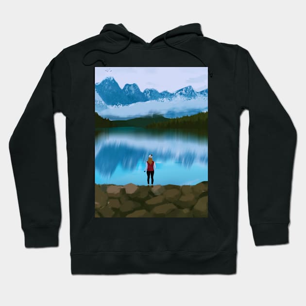 Wild And Free Wanderlust Hoodie by The Alien Boy Art